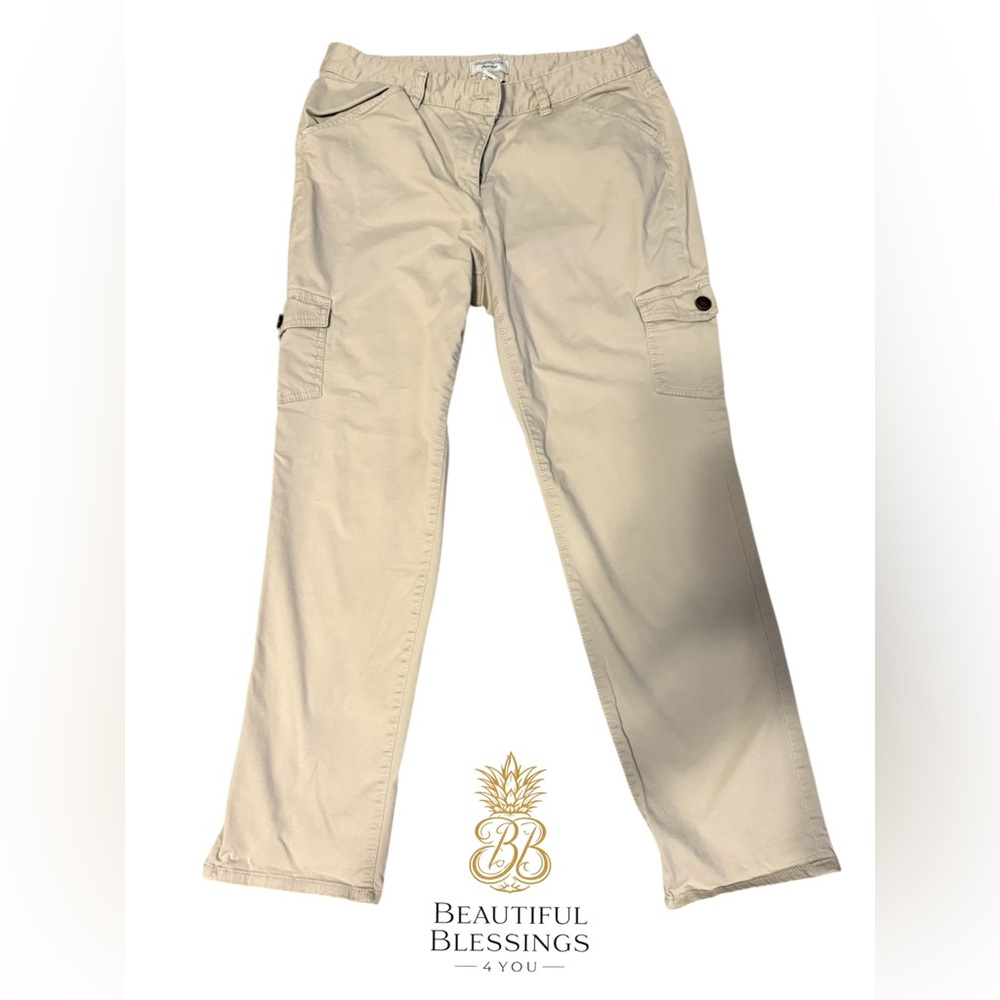 Women’s Charter Club Pant Shop Cargo Pants in Khaki - Casual Utility Style